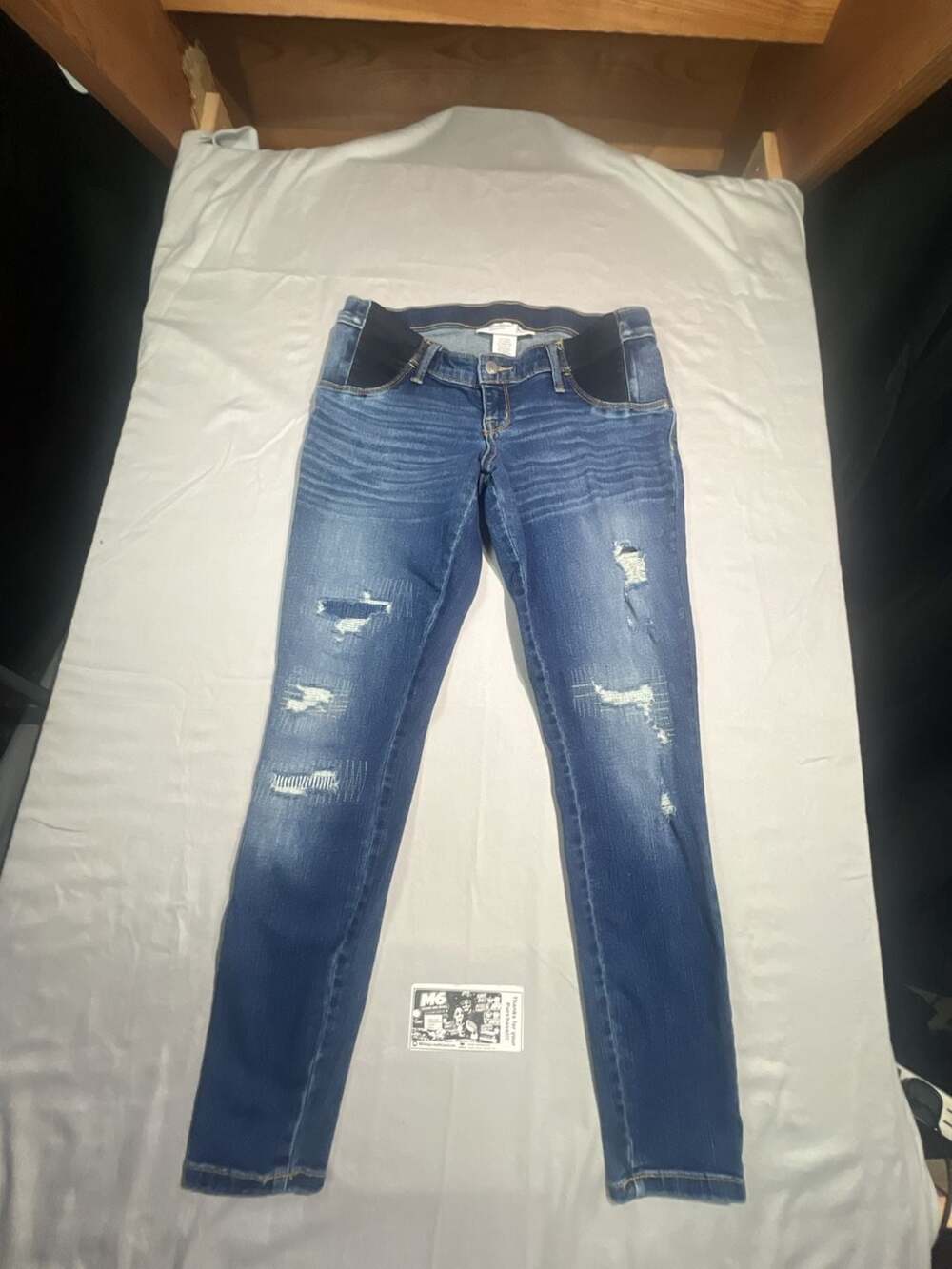 Liz Lange Maternity for Target Distressed Ankle Skinny Jeans